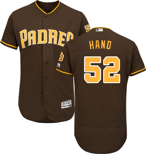 Padres #52 Brad Hand Brown Flexbase Authentic Collection Stitched MLB Jersey
